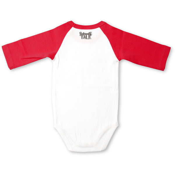 Pavilion Gift Company Silent Night 12-24 Months 3/4 Length Red Sleeve Onesie