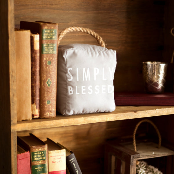 Pavilion Gift Company Simply Blessed 5" X 6" Door Stopper
