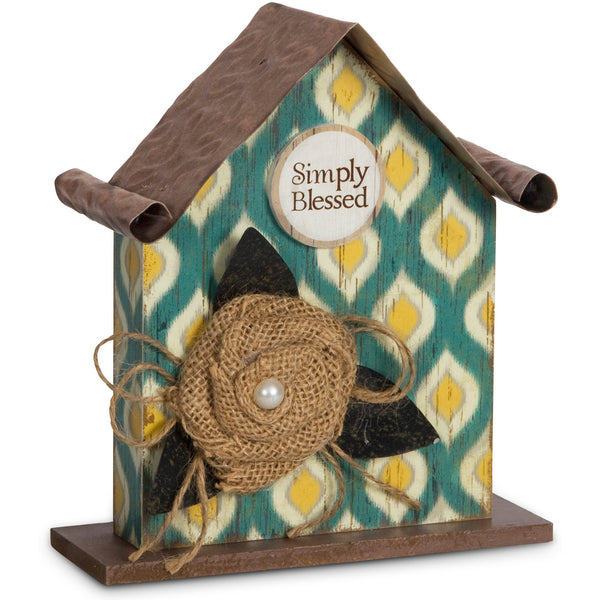 pavilion gift company Simply Blessed 6.5" Birdhouse Plaque