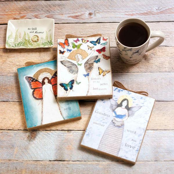 Pavilion Gift Company Sing 6.75" Butterfly Angel Sheet Music Plaque