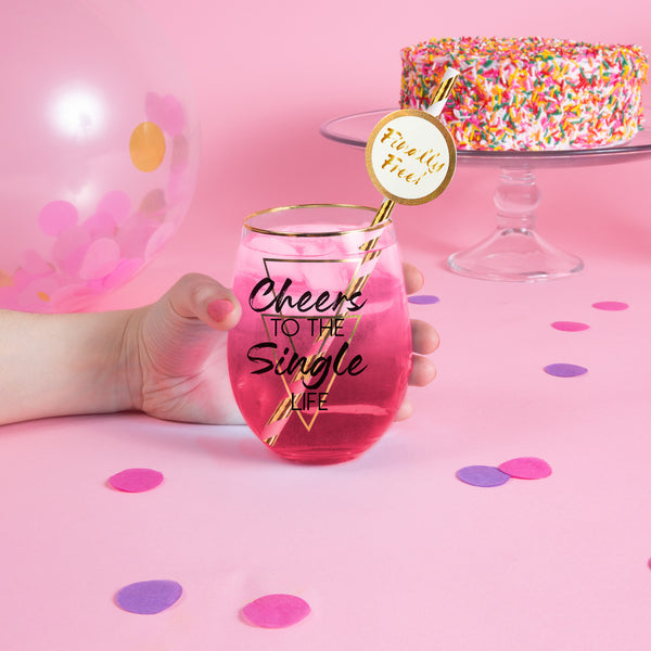 Pavilion Gift Company Single Life 18 Oz Stemless Wine Glass