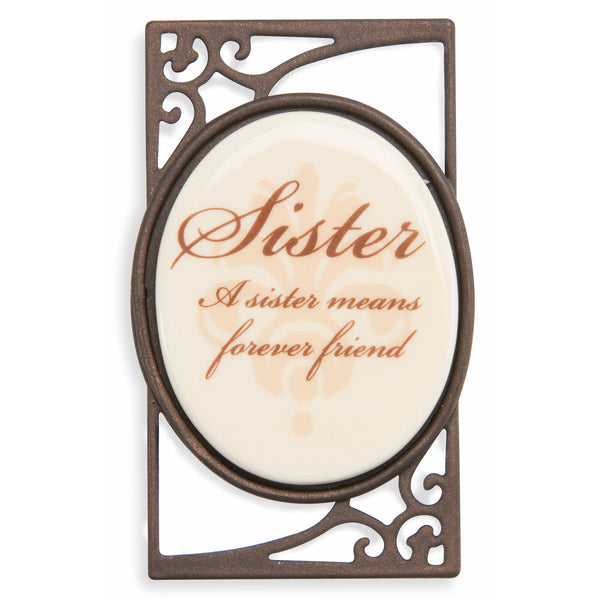 pavilion gift company Sister 1.5" x 2.5" Magnet with Scroll (Set of 6)
