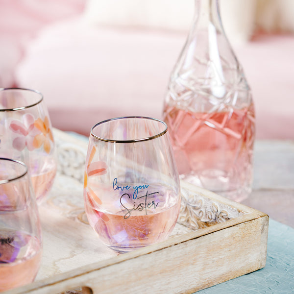 Pavilion Gift Company Sister 18 Oz Stemless Wine Glass