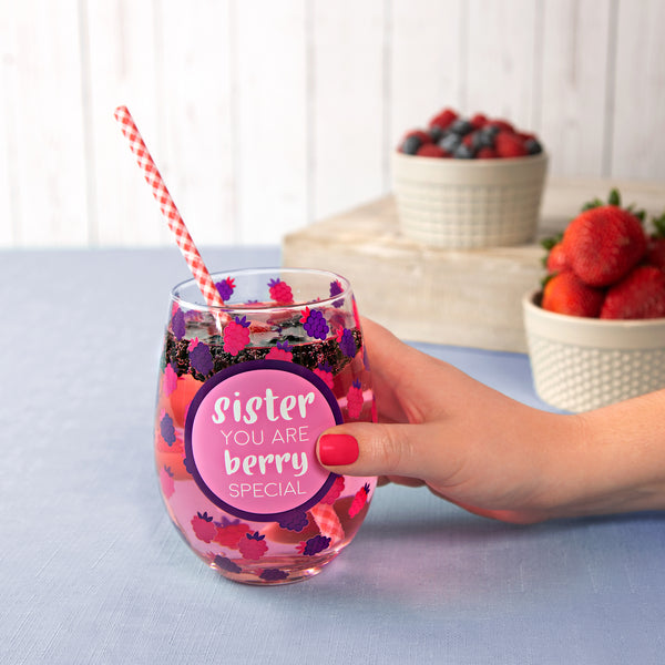 Pavilion Gift Company Sister 18 Oz Stemless Wine Glass
