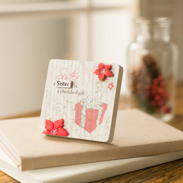 Pavilion Gift Company Sister 3" X 3" Self-Standing Plaque