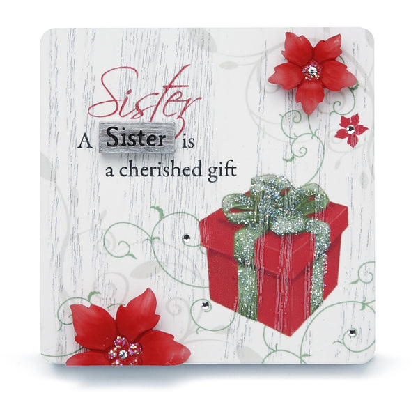 pavilion gift company Sister 3" x 3" Self-Standing Plaque