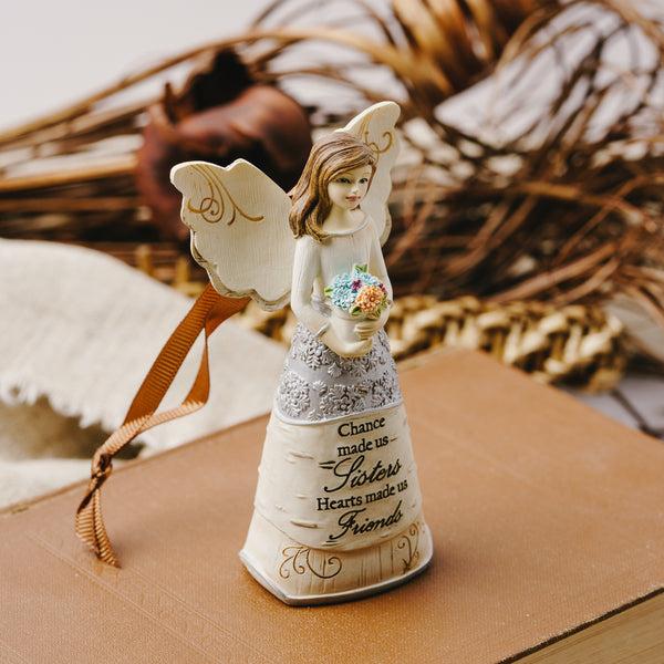 Pavilion Gift Company Sister 4.75" Angel Holding Flowers Ornament