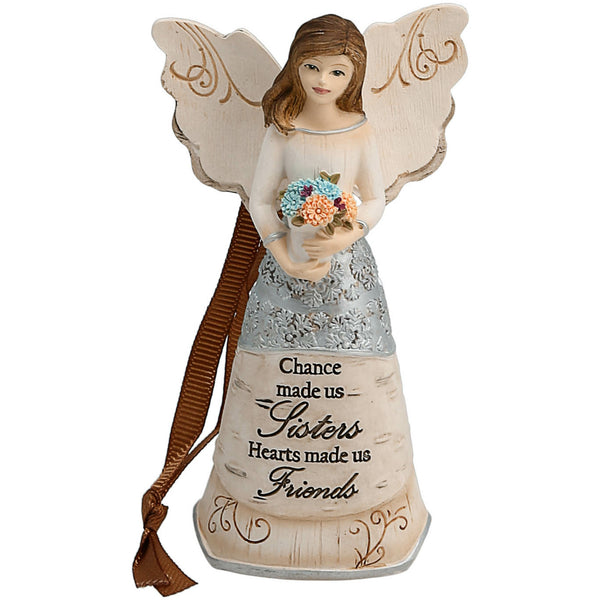 pavilion gift company Sister 4.75" Angel Holding Flowers Ornament