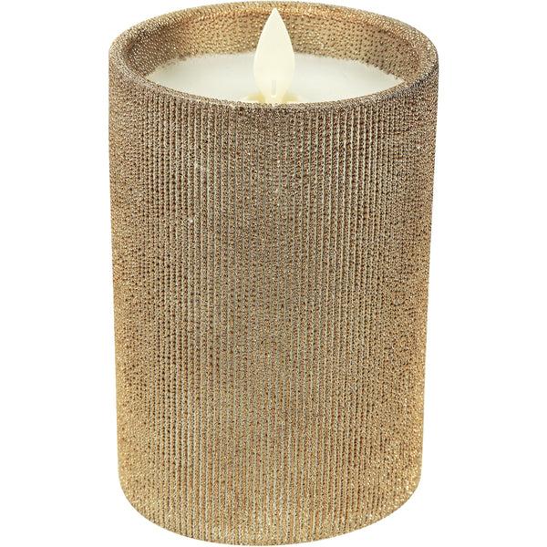 Pavilion Gift Company Sister 4.75" Bronze Glitter Realistic Flame Candle
