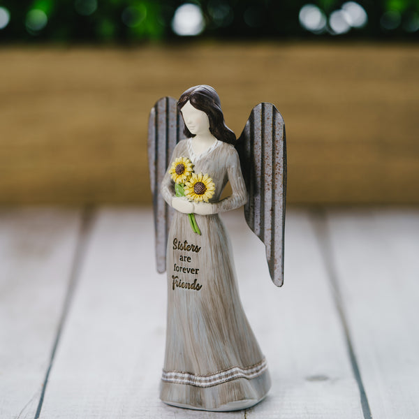 Pavilion Gift Company Sister 5" Angel Holding Sunflowers