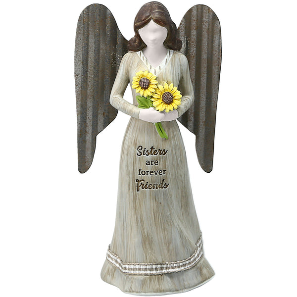 pavilion gift company Sister 5" Angel Holding Sunflowers