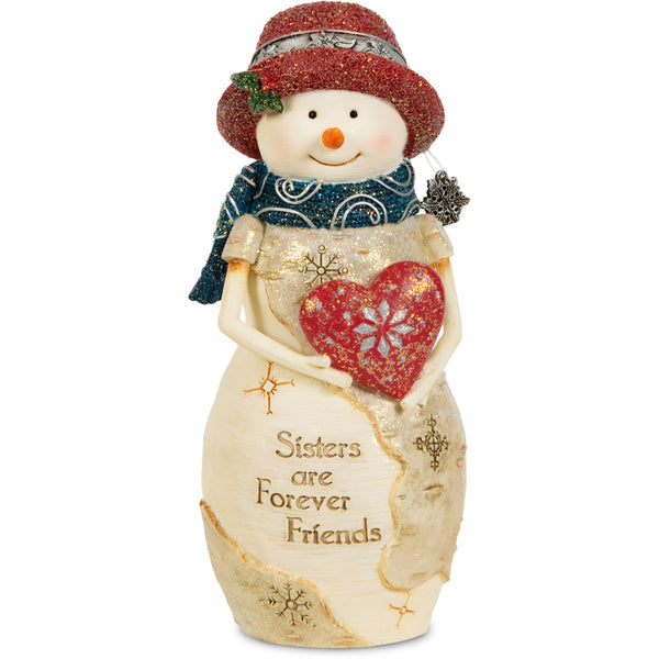 pavilion gift company Sister 5" Snowwoman Holding a Heart