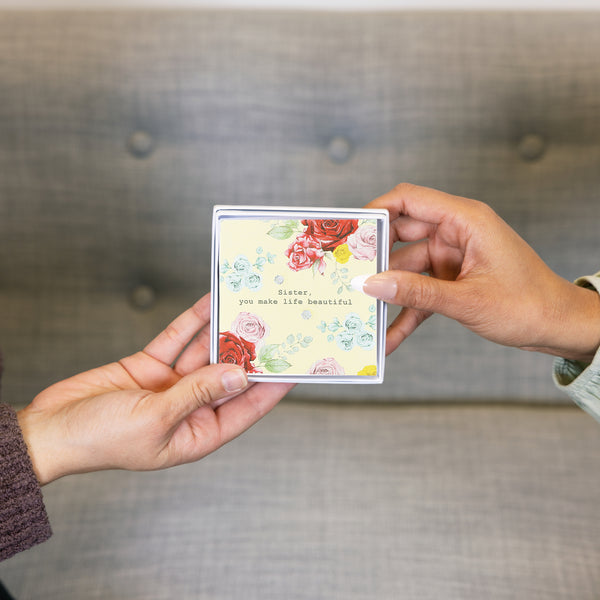 Pavilion Gift Company Sister 5mm Sterling Silver Cubic Zirconia Stud Earrings