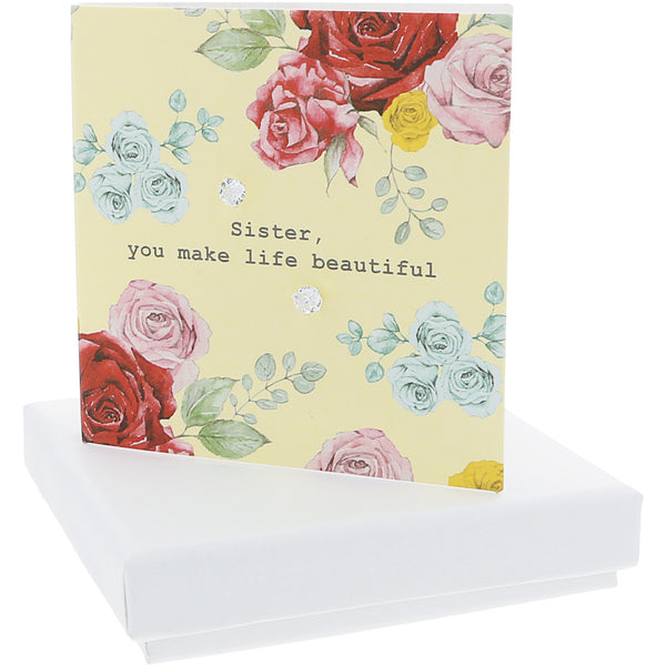 pavilion gift company Sister 5mm Sterling Silver Cubic Zirconia Stud Earrings