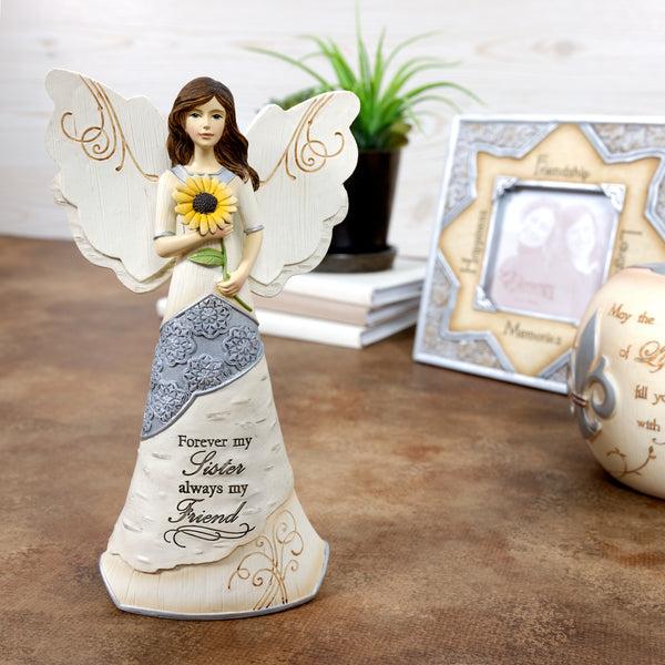 Pavilion Gift Company Sister 6.5" Angel Holding Sunflower
