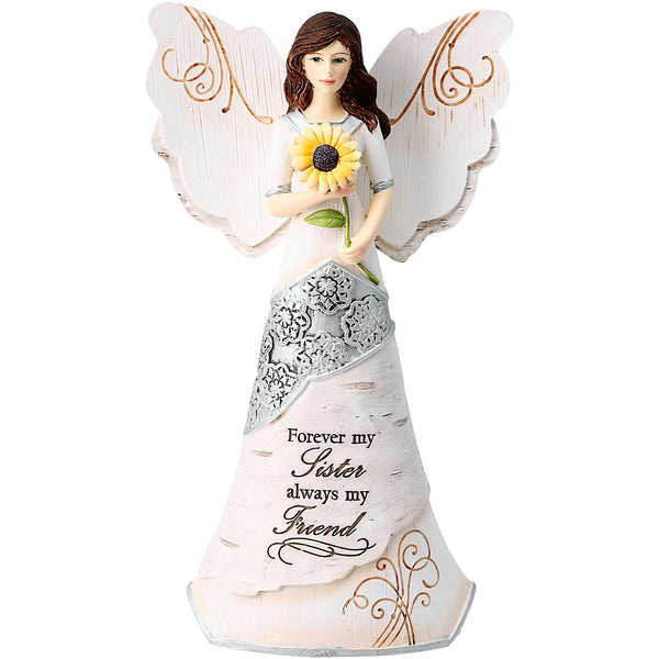 pavilion gift company Sister 6.5" Angel Holding Sunflower