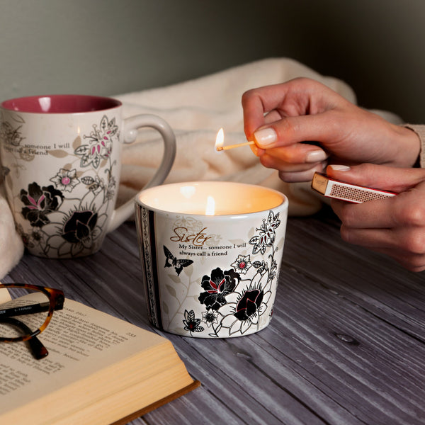 Pavilion Gift Company Sister 8 Oz Soy Wax Candle Scent: Tranquility