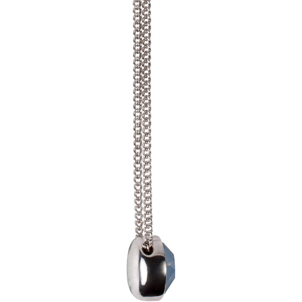 Pavilion Gift Company Sister Air Blue Opal 16"-17.5" Rhodium Necklace