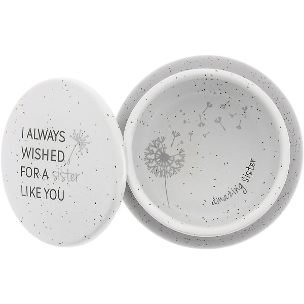 pavilion gift company Sister Like You 3.5" Ceramic Keepsake Box