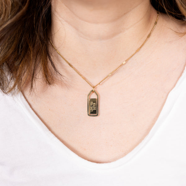 Pavilion Gift Company Sister Mother Of Pearl - 16.5"-18.5" 14K Gold Plated Necklace