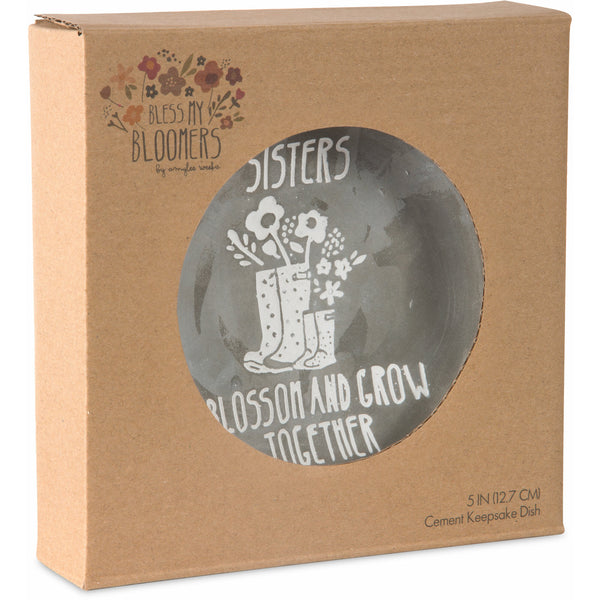 Pavilion Gift Company Sisters 5" Cement Keepsake Dish