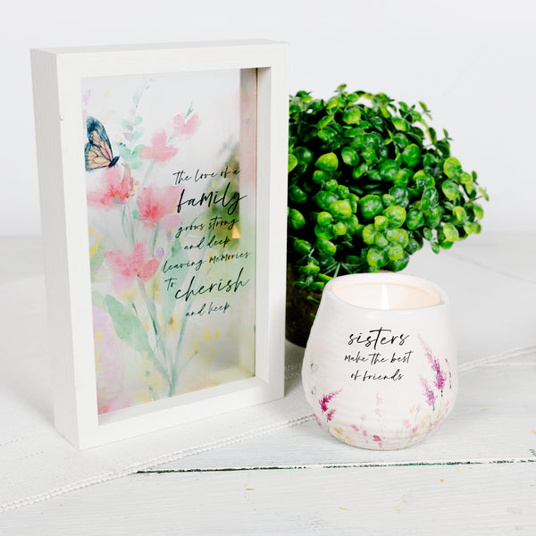 Pavilion Gift Company Sisters 8 Oz - 100% Soy Wax Candle Scent: Tranquility