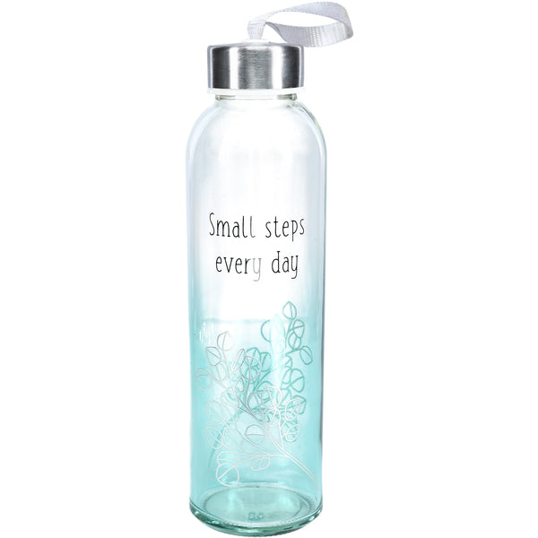 pavilion gift company Small Steps 16.5 oz Glass Water Bottle