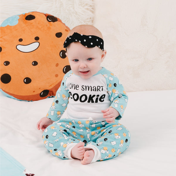 Pavilion Gift Company Smart Cookie 6-12 Months Light Blue Bodysuit & Pants Set
