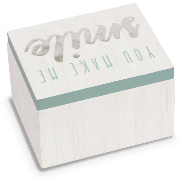 Pavilion Gift Company Smile 2.25" X 1.2" X 1.5" MDF Trinket Box