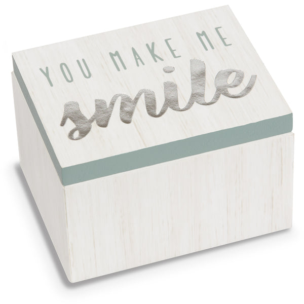 pavilion gift company Smile 2.25" x 1.2" x 1.5" MDF Trinket Box