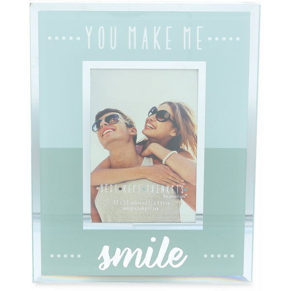 pavilion gift company Smile 4.75" X 6" Frame (Holds 2.5" X 3.5" Photo)