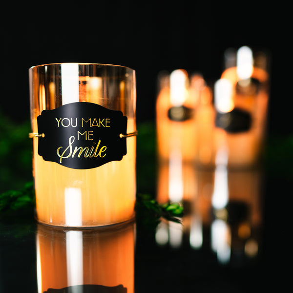 Pavilion Gift Company Smile 5" Amber Luster Realistic Flame Candle