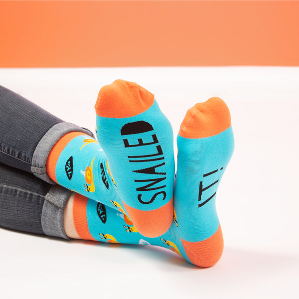 Pavilion Gift Company Snailed It M/L Unisex Cotton Blend Sock