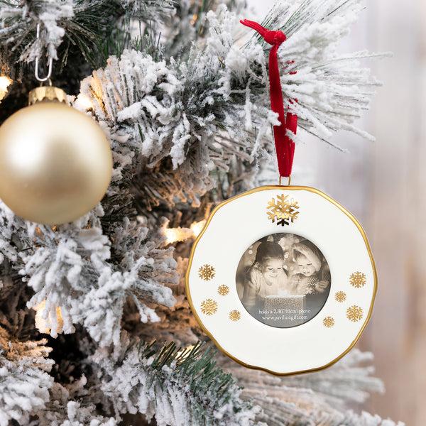 Pavilion Gift Company Snowflakes 4" Photo Frame Ornament