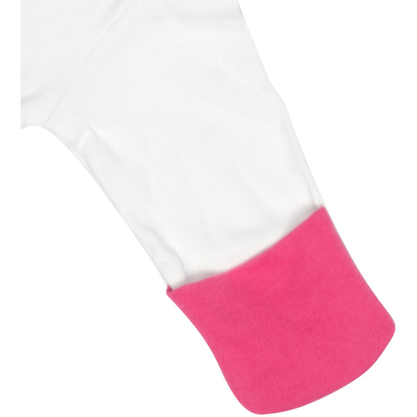 Pavilion Gift Company Snuggle 6-12 Months Pink Trimmed Sleeper