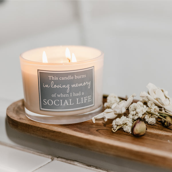Pavilion Gift Company Social Life 11 Oz - 100% Soy Wax Candle Scent: Fresh Cotton