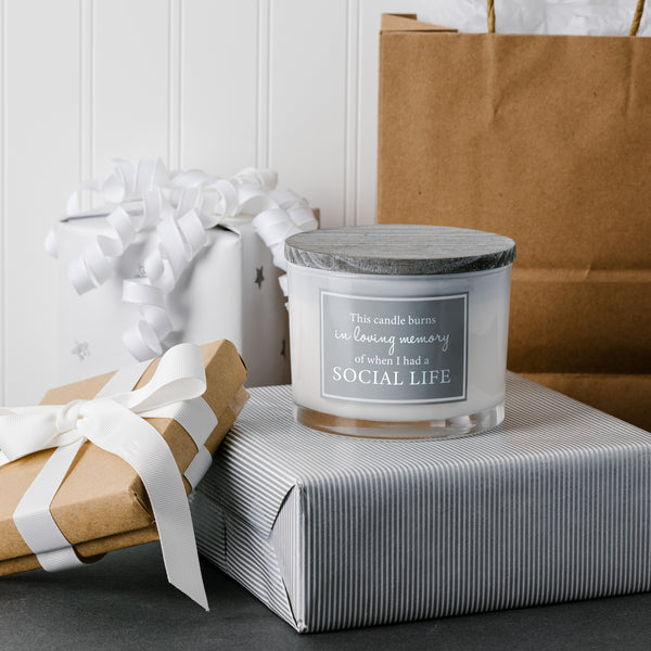 Pavilion Gift Company Social Life 11 Oz - 100% Soy Wax Candle Scent: Fresh Cotton