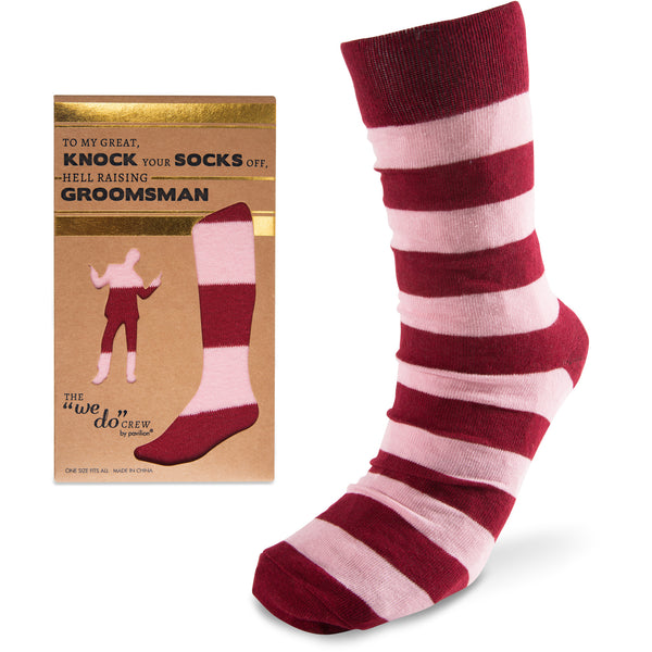 pavilion gift company Socks Off Maroon - Men's Cotton Blend Sock