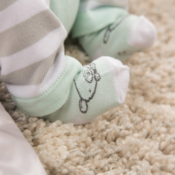 Pavilion Gift Company Soft Green Bear 0-3 Months Socks