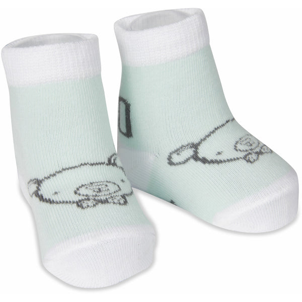 pavilion gift company Soft Green Bear 0-3 Months Socks