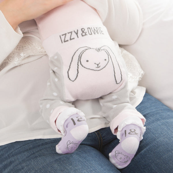 Pavilion Gift Company Soft Lavender Kitty 0-3 Months Socks