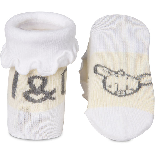 Pavilion Gift Company Soft Yellow Deer 0-3 Months Socks