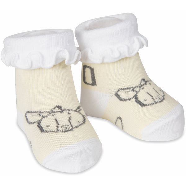 pavilion gift company Soft Yellow Deer 0-3 Months Socks
