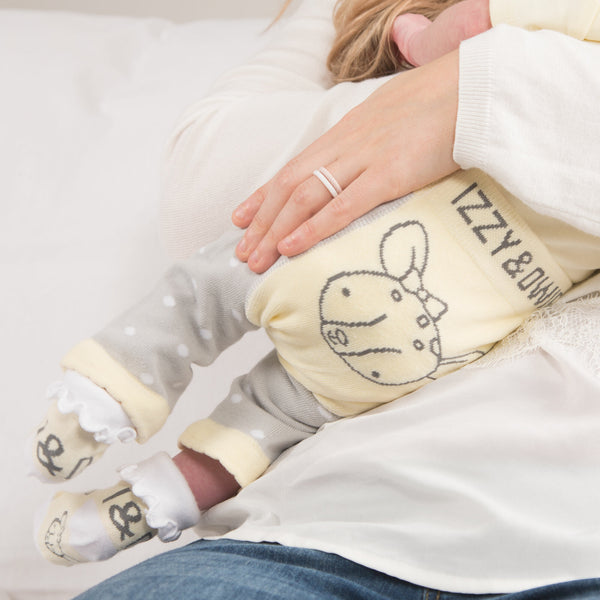 Pavilion Gift Company Soft Yellow Deer 0-6 Months Baby Leggings