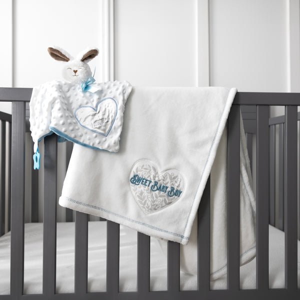 Pavilion Gift Company Somebunny Blue Lovey Lovey Blanket Bunny With Teether