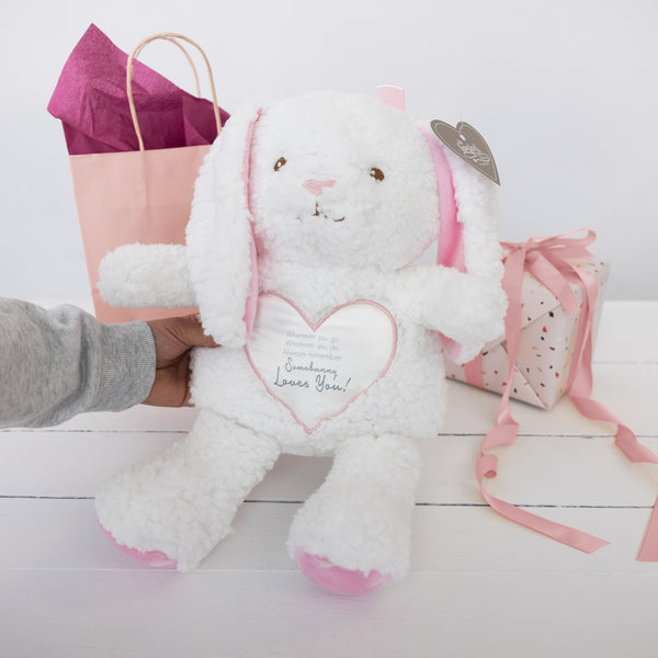 Pavilion Gift Company Somebunny Pink Plush 9.5" Plush Bunny