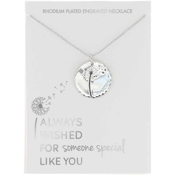 pavilion gift company Someone Special 16.5"-18.5" Engraved Rhodium Plated Necklace