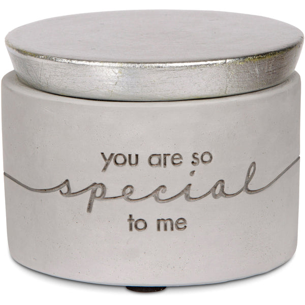 pavilion gift company Someone Special 3" x 2.25" Cement Keepsake Box