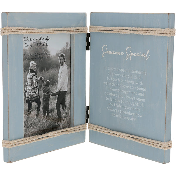 pavilion gift company Someone Special 5.5" x 7.5" Hinged Sentiment Frame (Holds 4" x 6" Photo)