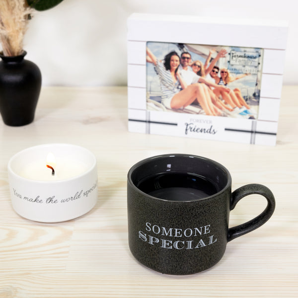 Pavilion Gift Company Someone Special Stacking Mug And Candle Set 100% Soy Wax Scent: Tranquility
